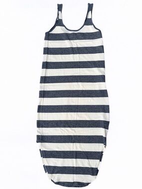 The Fifth Label Striped Midi Dress Gray White Cotton Tank Loose Fit Size Small